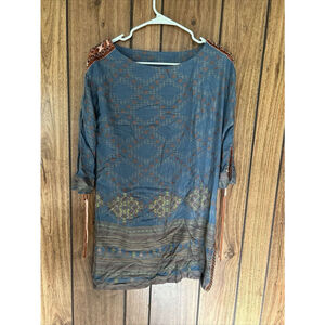 New Romantics Free People NWT Stole My Heart Dress Size XS Shift 3/4 Sle…